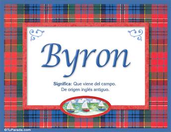 Byron, nombre, significado y origen de nombres
