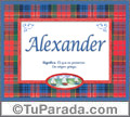 Alexander, nombre, significado y origen de nombres