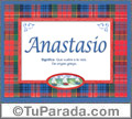 Anastasio, nombre, significado y origen de nombres