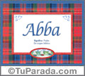 Abba, nombre, significado y origen de nombres