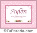 Aylén - Significado y origen