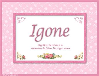 Igone - Significado y origen