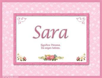 Sara - Significado y origen