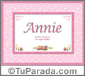 Annie - Significado y origen