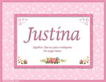 Justina - Significado y origen
