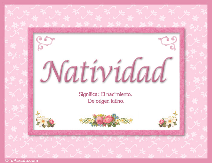 Nombre Natividad - Significado y origen, Imagen Significado de Natividad - Significado y origen