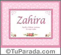 Zahira - Significado y origen