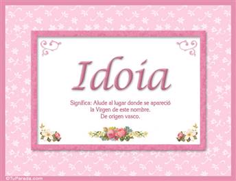 Idoia - Significado y origen
