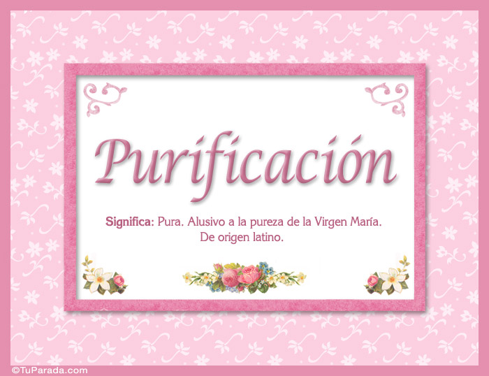 Nombre Purificación - Significado y origen, Imagen Significado de Purificación - Significado y origen