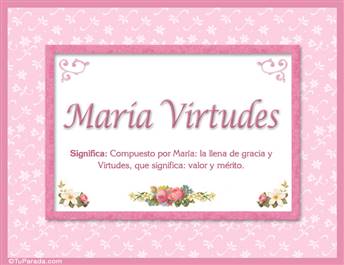 María Virtudes - Significado y origen