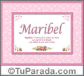 Maribel - Significado y origen