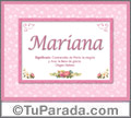 Mariana - Significado y origen