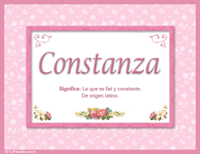 Nombre Constanza - Significado y origen, Imagen Significado de Constanza - Significado y origen
