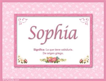 Sophia - Significado y origen