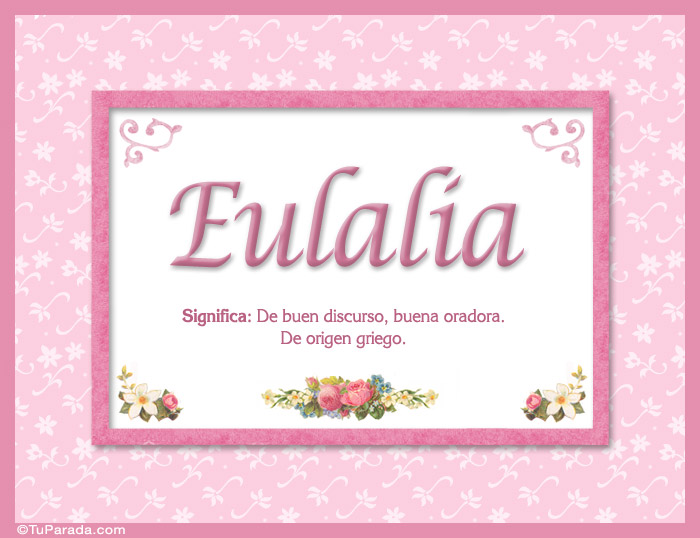 Eulalia - Significado y origen