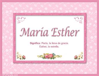 María Esther - Significado y origen