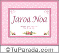 Jaroa Noa - Significado y origen