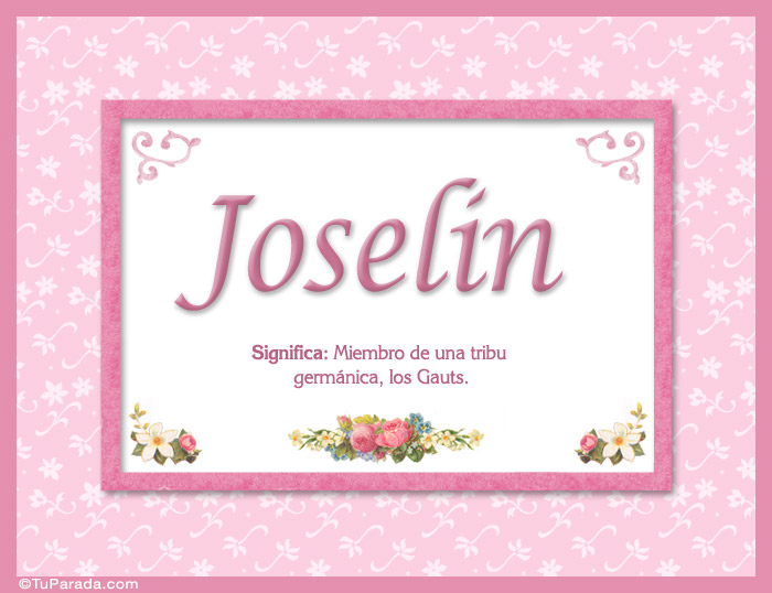 Tarjeta - Joselin - Significado y origen