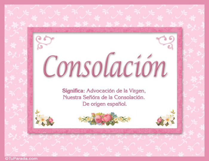 Nombre Consolación - Significado y origen, Imagen Significado de Consolación - Significado y origen