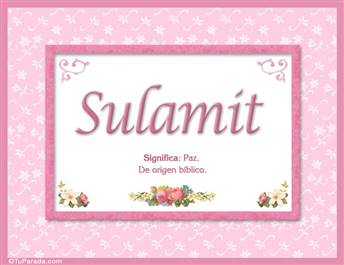 Sulamit - Significado y origen