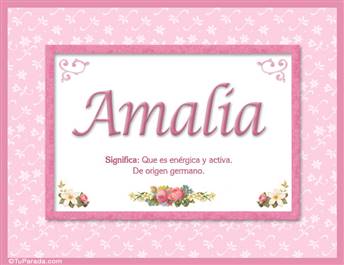 Amalia - Significado y origen