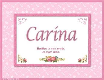 Carina -  Significado y origen