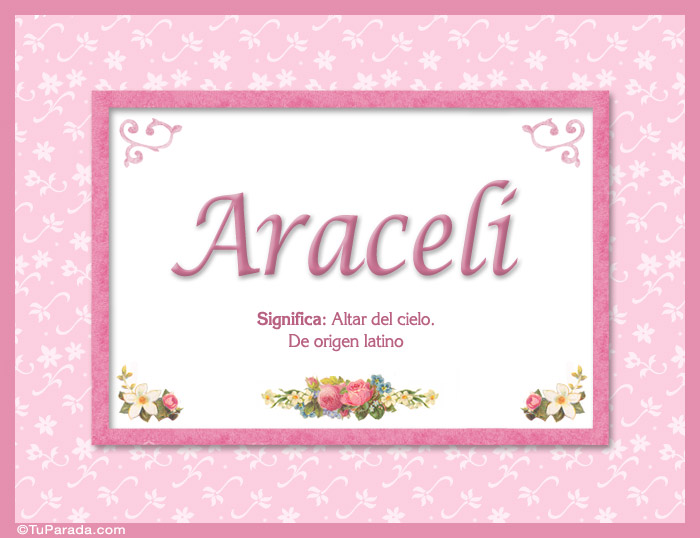 Araceli - Significado y origen