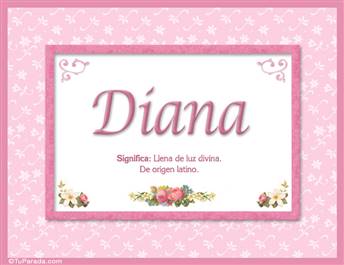 Diana  - Significado y origen