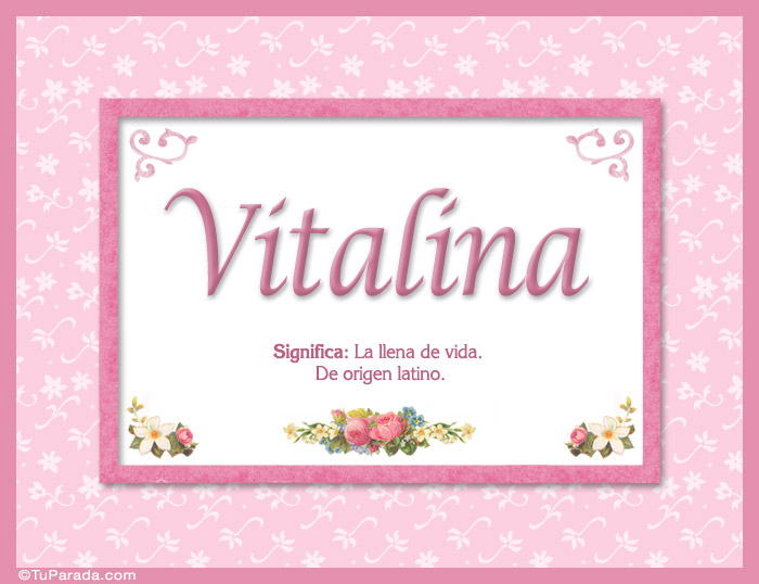 Nombre Vitalina - Significado y origen, Imagen Significado de Vitalina - Significado y origen