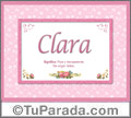 Clara - Significado y origen