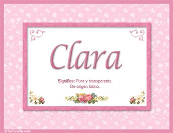 Clara - Significado y origen
