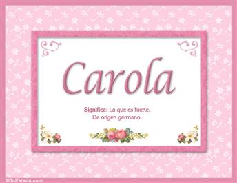 Carola - Significado y origen
