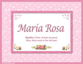 Maria Rosa - Significado y origen