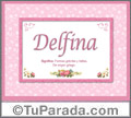 Delfina - Significado y origen