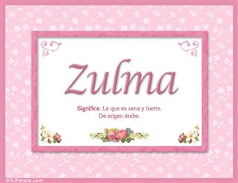 Zulma - Significado y origen