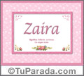 Zaira - Significado y origen
