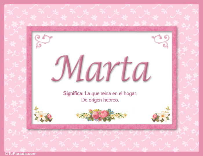 Nombre Marta - Significado y origen, Imagen Significado de Marta - Significado y origen