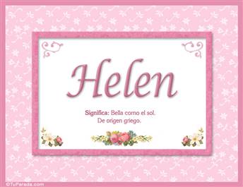 Helen - Significado y origen