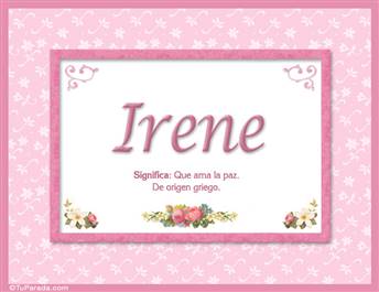 Irene - Significado y origen