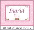 Ingrid - Significado y origen