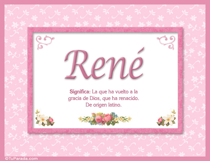 René - Significado y origen