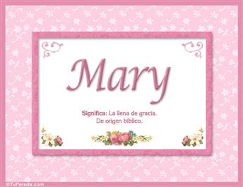 Mary - Significado y origen