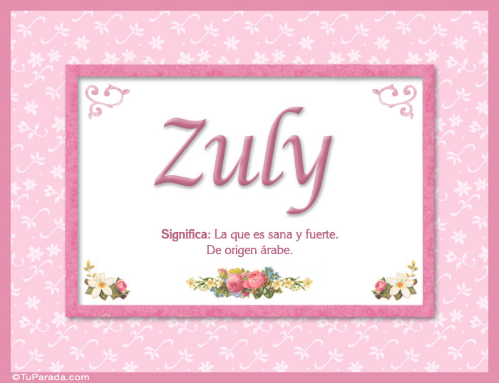 Tarjeta - Zuly - Significado y origen