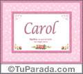 Carol - Significado y origen
