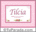 Tilcia - Significado y origen