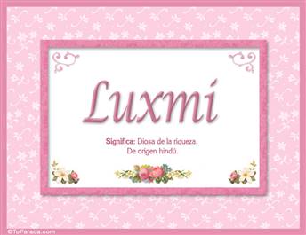 Luxmi - Significado y origen