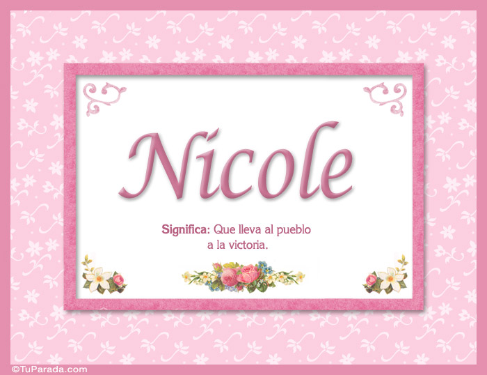 Tarjeta - Nicole - Significado y origen