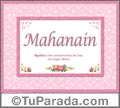 Mahanain - Significado y origen