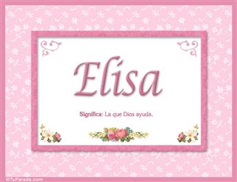 Elisa - Significado y origen