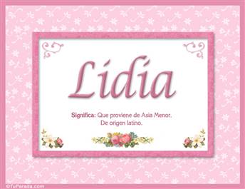 Lidia - Significado y origen
